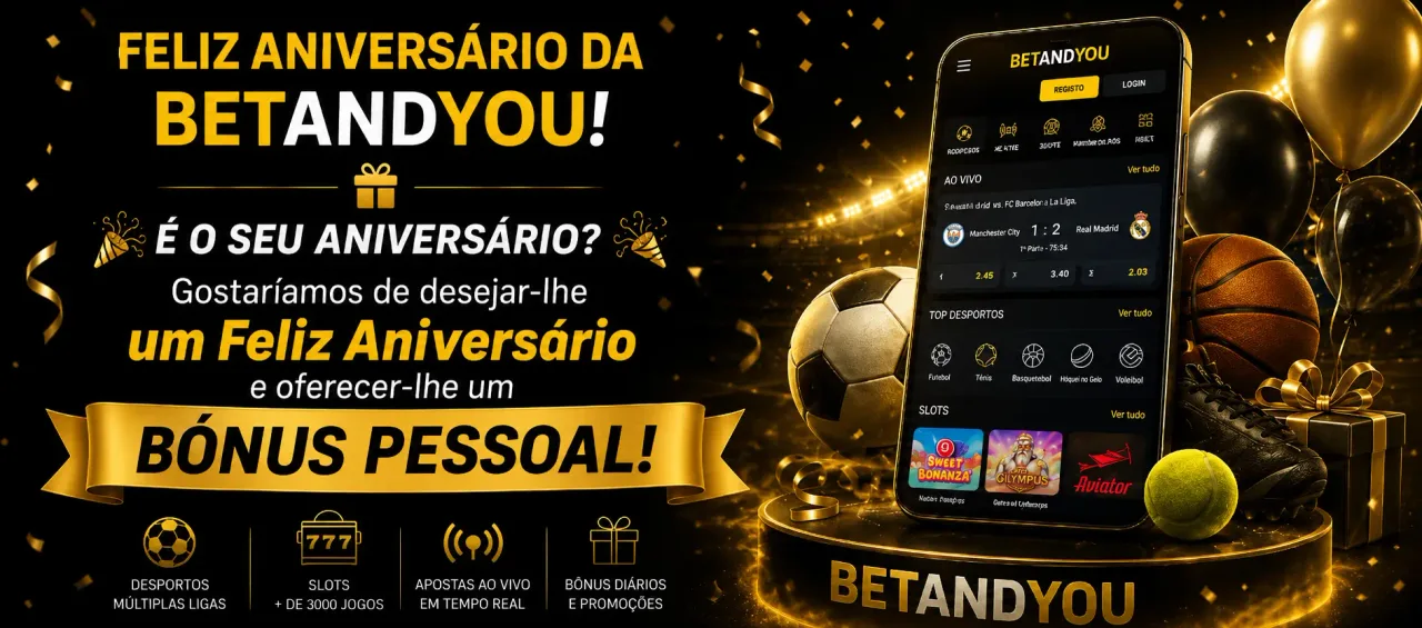 Bónus de aniversário Betandyou