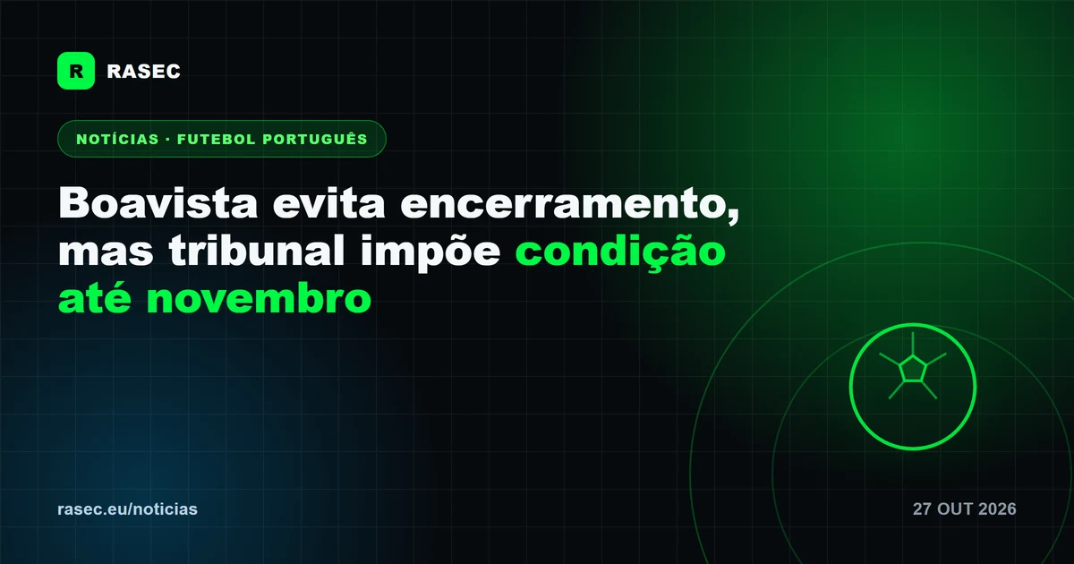 Boavista evita encerramento, mas tribunal impõe condição até novembro