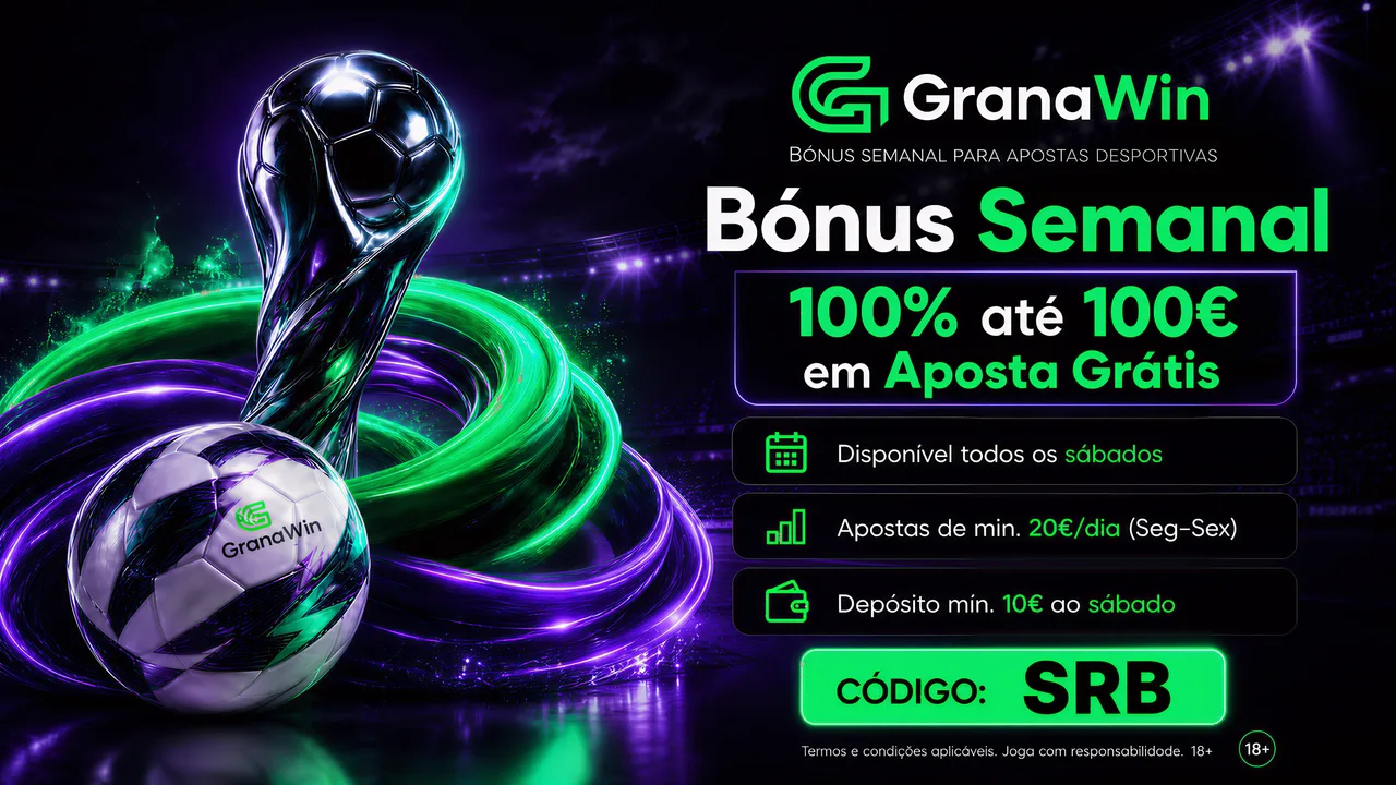 Bónus de sábado Granawin 100% até €100 em aposta grátis