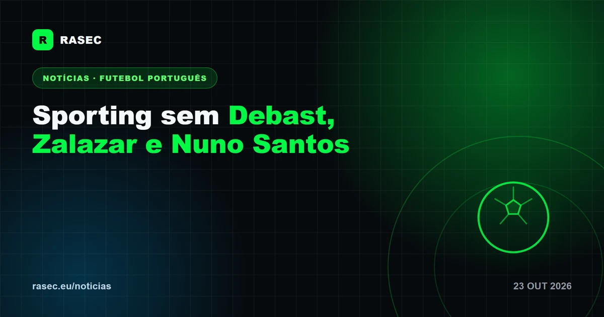 Sporting sem Debast, Zalazar e Nuno Santos frente ao Académico de Viseu